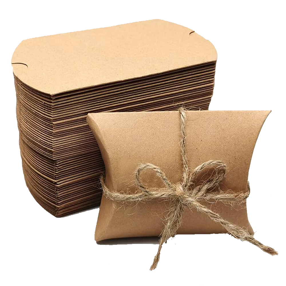 Wedding Supply Business - Caixa de travesseiro de papel kraft,