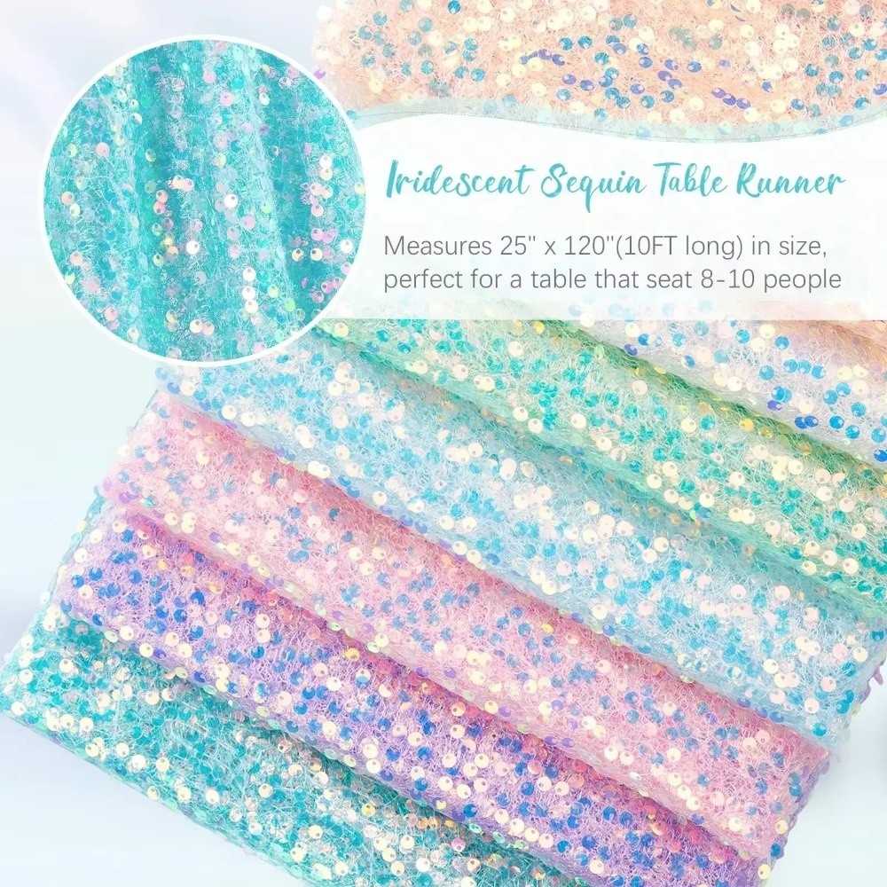 Table Runner Sequin - Caminho de Mesa Decorativo com Lantejoulas,