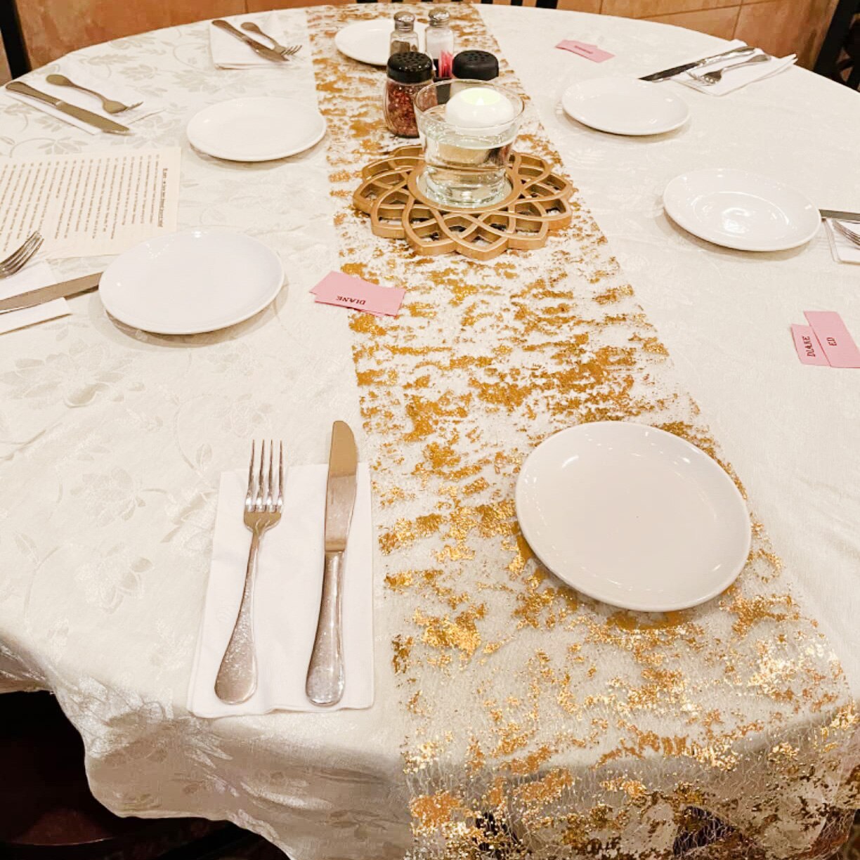 Table Runner Sequin - Corredores De Mesa Fina Metálica, Rolo