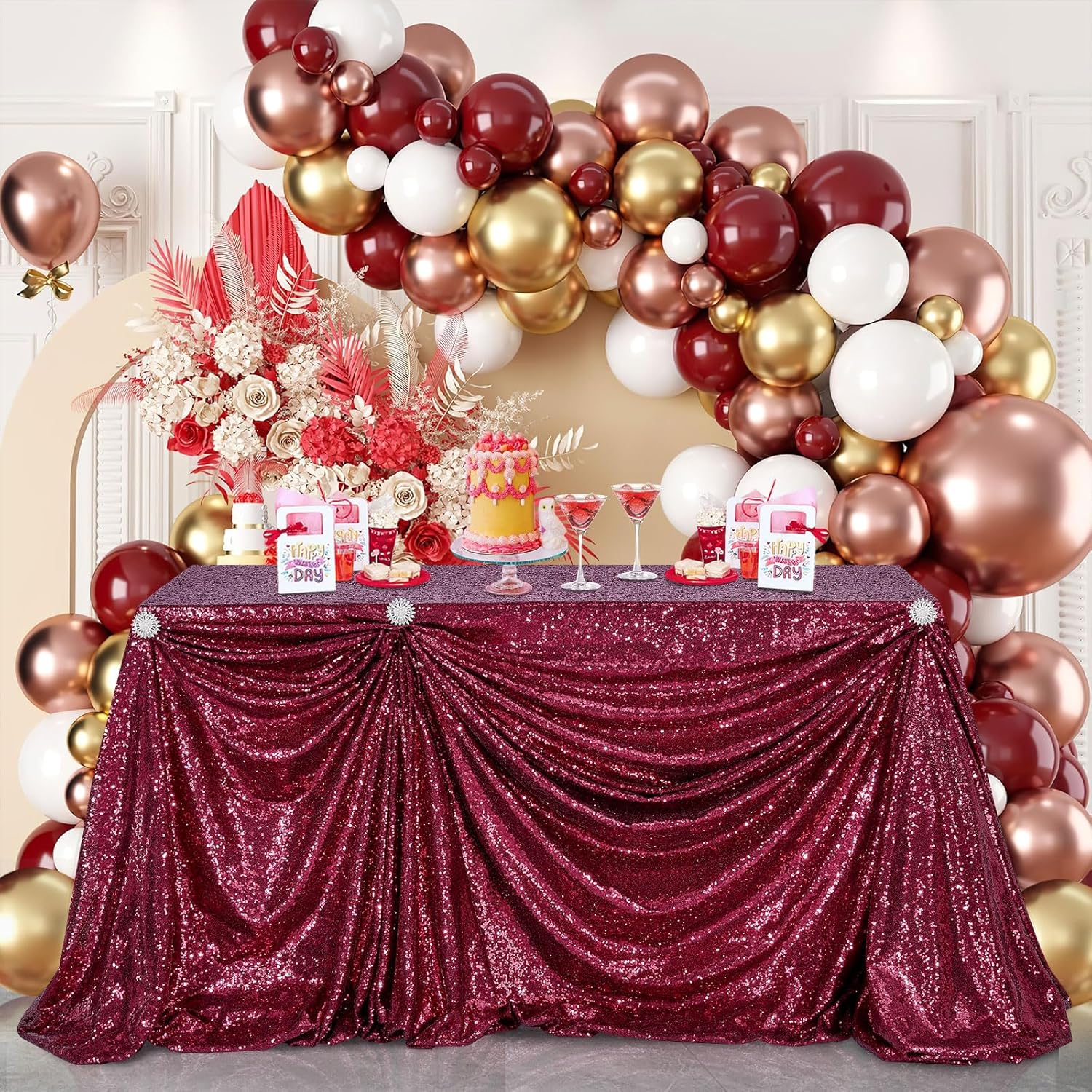 Toalha de Mesa Retangular com  - Table Runner Sequin avaliação e preço