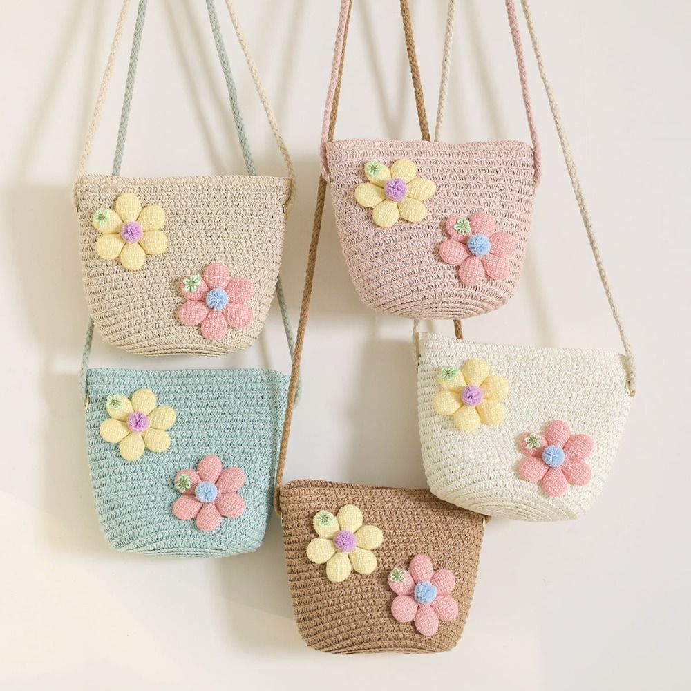 Bolsa de Palha Tecida à Mão pa - Flower Girl Basket avaliação e preço