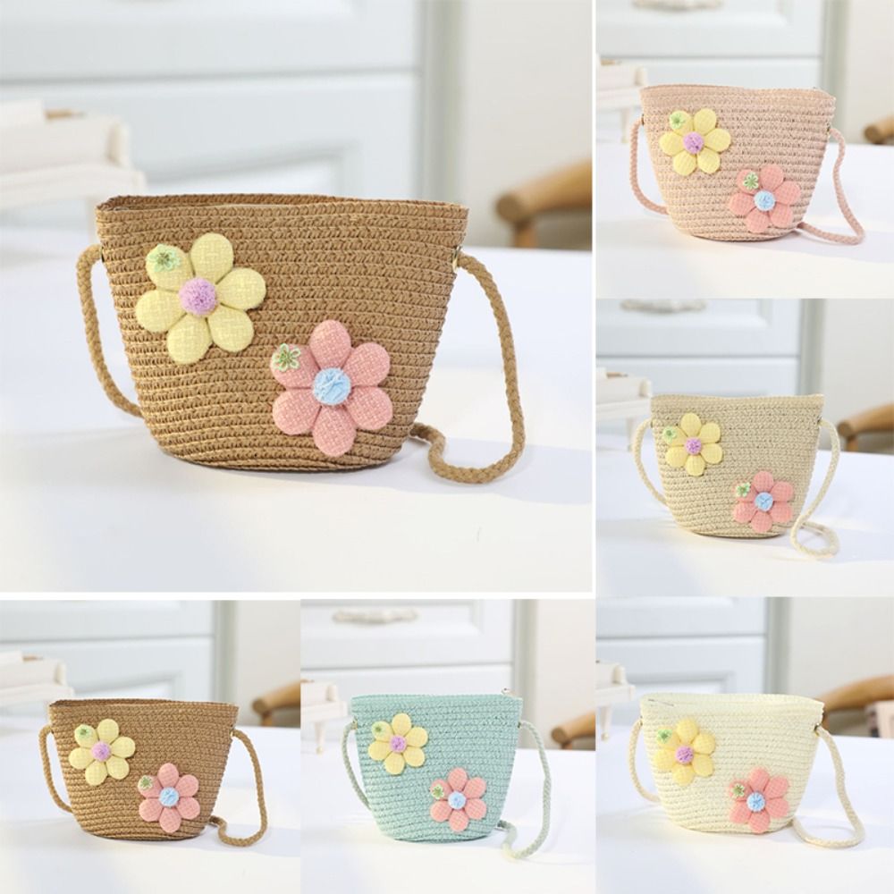 Bolsa de Palha Tecida à Mão pa - Flower Girl Basket avaliação e preço